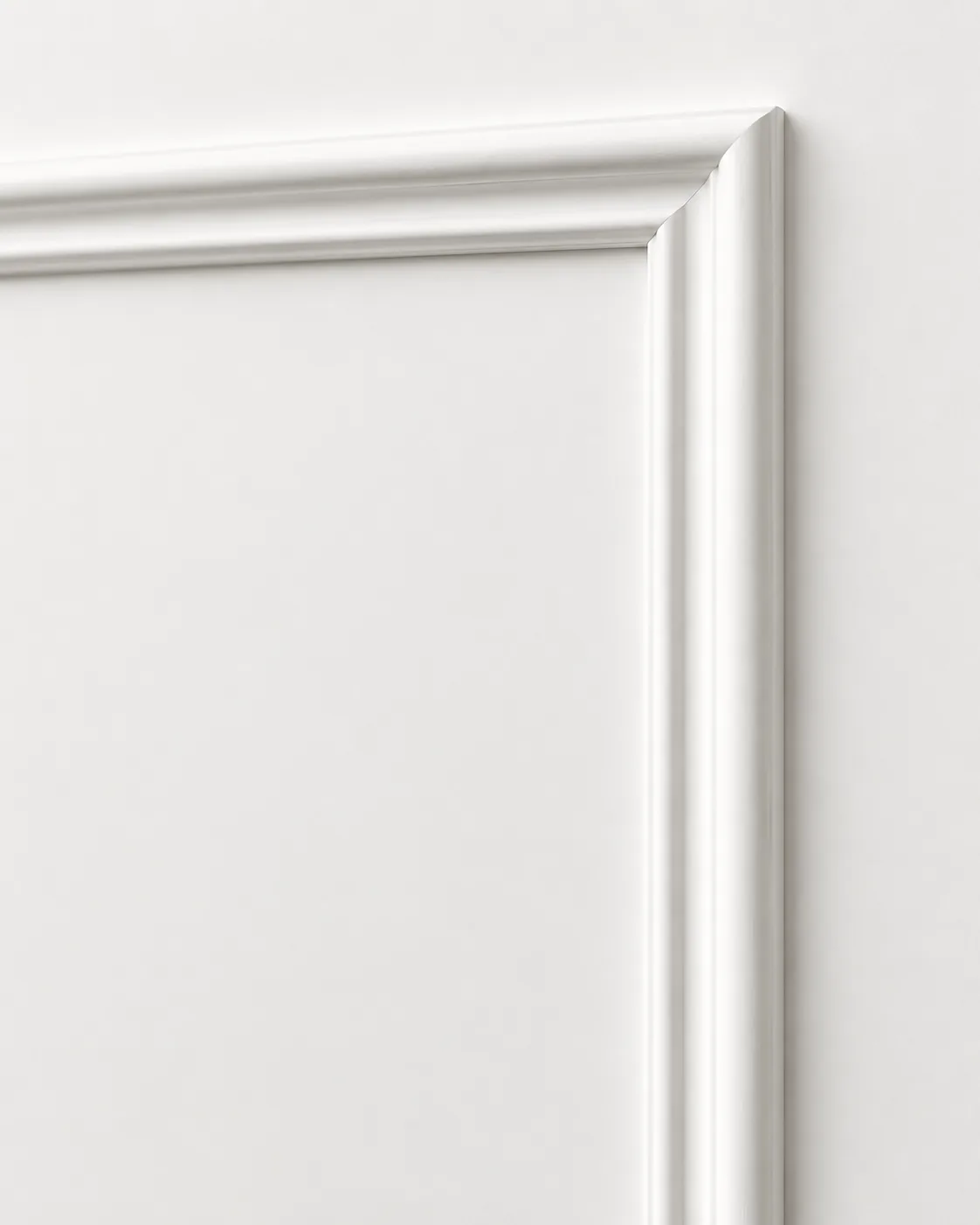 GH-1961 Single panel interior door, detail, Snowflake White