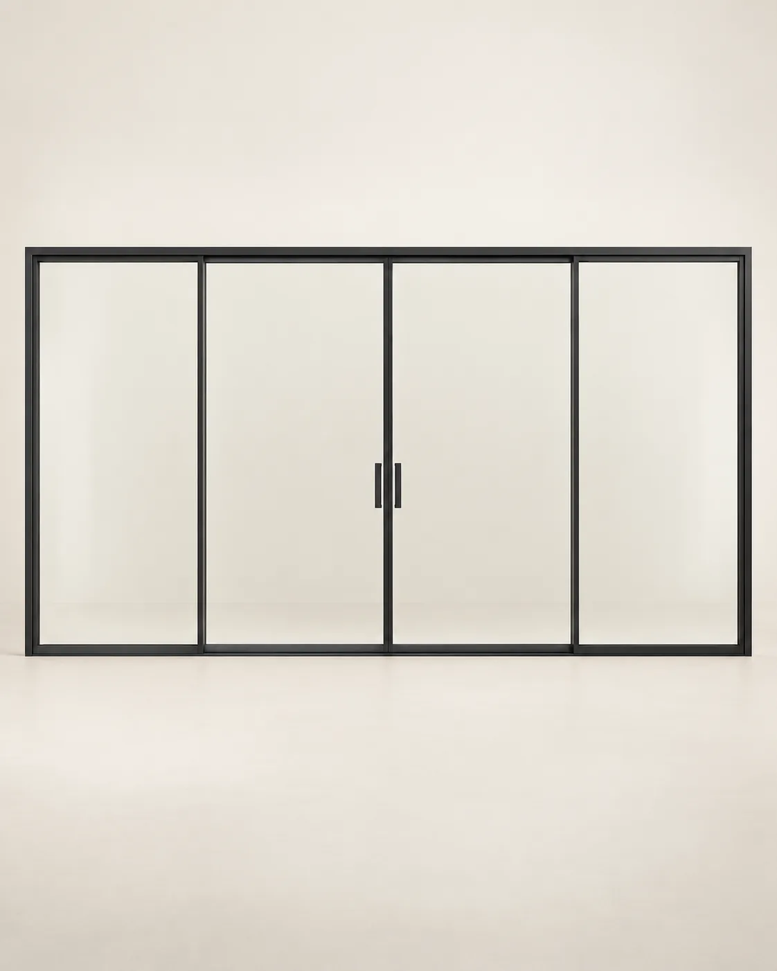 Minimalist sliding door · 4 panels