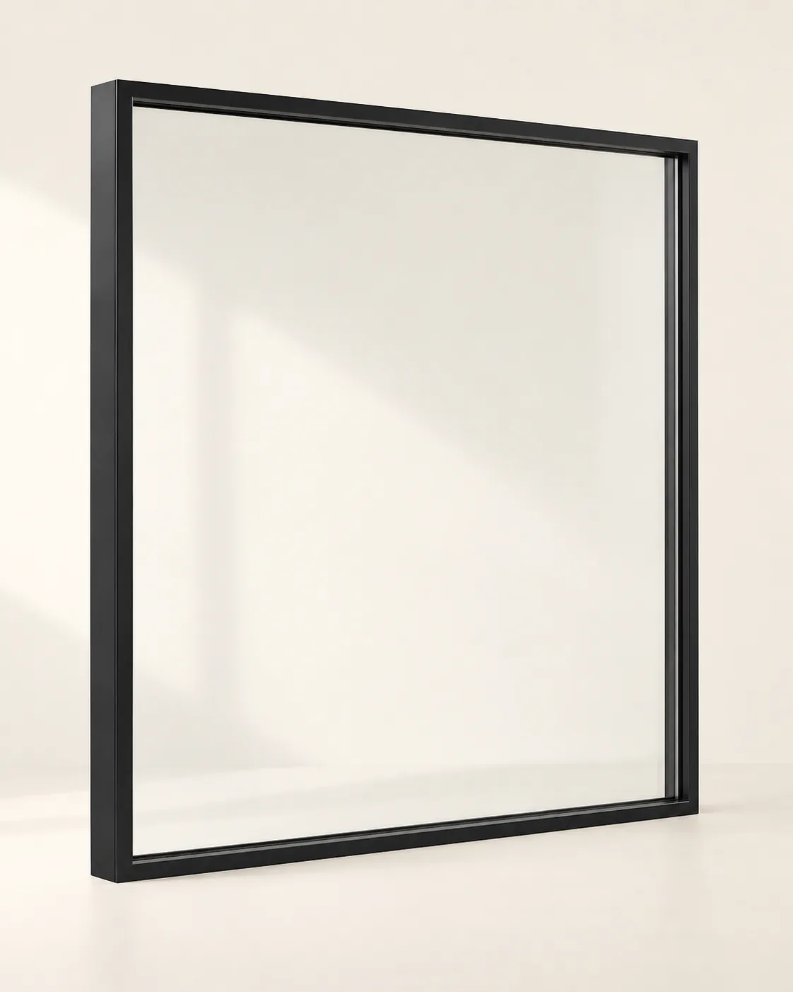 Series 83 Fixed window, open · three-quarter, black frame